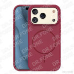 Maroon silicone thin Mag case for iPhone 17 Pro Max 6.9-inch, slim protective design, MagSafe compatible