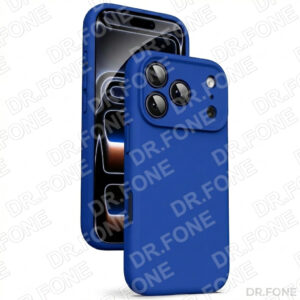 Premium Navy Blue Liquid Silicone Case for iPhone 17 Pro Max 6.9"