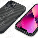 Rixus MagSafe Carbon Fiber Case for iPhone 13 Pro Max in black with premium carbon fiber textured finish