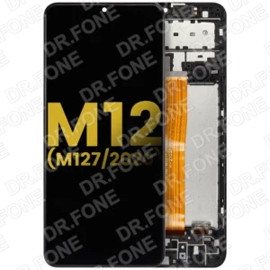 Refurbished LCD screen assembly with frame replacement for Samsung Galaxy M12 M127 2020 model tested display