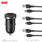 XO CC56 Mini car charger A+C single port 35W/simultaneous 5V3A with USB-C cable(NB103) - Black - Image 4