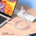 XO NB-Q265A PD 27W USB-C to Lightning Minimalist Series charging Cable - Pink - Image 3