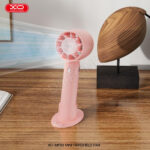 XO MF93 Mini Desktop/Handheld Fan (can be used as holder) 400mAh - Pink - Image 3