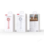 XO MF93 Mini Desktop/Handheld Fan (can be used as holder) 400mAh - Pink - Image 2