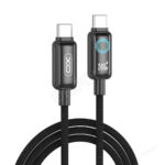 XO NB-Q312B USB-C to USB-C 240W High-Power + Blue Light Data Cable, 2m - Black - Image 4
