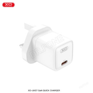 XO UK57 (UK) 45W GaN Fast-Charging Mini Charger - White