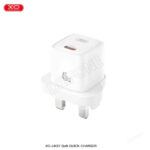 XO UK57 (UK) 45W GaN Fast-Charging Mini Charger - White - Image 2