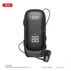 XO BE51 Lavalier Stretch High Capacity Digital Single Side Bluetooth Headset - Black