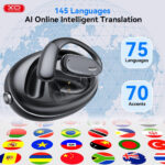 XO G36 Palm Gyro AI Translation OWS Headset - Black