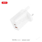 XO L163 30W Dual-Port Fast Charger, USB-C & USB-A, UK Plug, White - Image 4