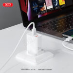 XO L163 30W Dual-Port Fast Charger, USB-C & USB-A, UK Plug, White - Image 3