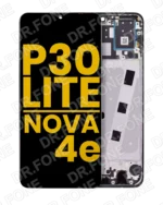 Refurbished Midnight Black LCD screen assembly with frame replacement for Huawei P30 Lite 2019 and Nova 4e 4GB RAM