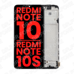 Xiaomi Redmi Note 10 4G and Redmi Note 10S replacement OLED display assembly with pre-installed frame aftermarket plus