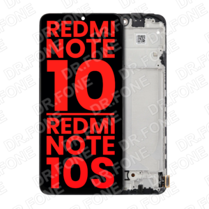 Xiaomi Redmi Note 10 4G and Redmi Note 10S replacement OLED display assembly with pre-installed frame aftermarket plus
