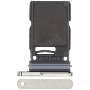Single SIM Card Tray replacement for Samsung Galaxy S25 Ultra in Titanium White Silver, spare part from DR.FONE Cyprus