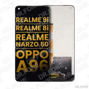 Refurbished LCD screen assembly for Realme 9i, 8i, OPPO A96, K10, all colors, ideal for screen replacements