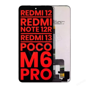 Replacement LCD assembly without frame for Xiaomi Redmi 12, Redmi 13, and Poco M6 Pro aftermarket plus screen display part