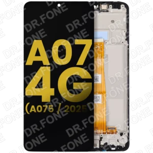 Refurbished LCD screen assembly with frame for Samsung Galaxy A07 4G A075 2025 model replacement part DR.FONE Cyprus