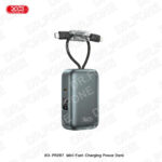 PR297 22.5W Fully Compatible Mini Digital Display Fast Charging Power Bank (Includes iP and Type-C Cables) 10000mAh