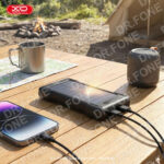 PR290 Solar Power Bank with Four Built-in Cables (USB-A, Type-C, Micro, Lightning) 10000mAh - Image 3