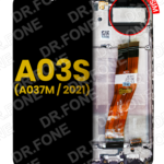 Refurbished LCD display assembly with Type-C frame for Samsung Galaxy A03s 2021 single SIM mobile replacement repair