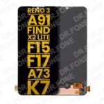 Refurbished OLED screen assembly without frame replacement for OPPO Reno 3, A91, and Find X2 Lite at DR.FONE Cyprus