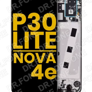 Huawei P30 Lite / Nova 4e LCD Screen Assembly with Frame Black (6GB)