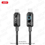 XO NB-Q312A USB-C to USB-C 240W High-Power + Blue Light Data Cable, 1m - Black