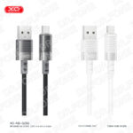 XO NB282 Brushed Silicone 6A Fast Charging USB-C Data Cable - Black