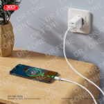 XO NB282 Brushed Silicone 6A Fast Charging USB-C Data Cable - Black - Image 4