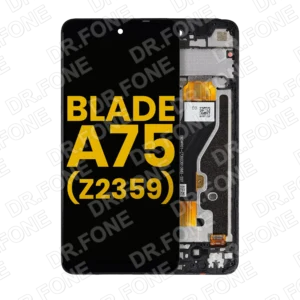 Refurbished ZTE Blade A75 4G Z2359 LCD screen assembly with frame replacement part available in all colors DR.FONE Cyprus