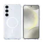 Rixus Anti-Burst Case With MagSafe Compatible For Samsung Galaxy S24 Plus, S25 Plus Transparent - Image 3