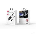 CC57 Intelligent Metal PD25W Car Charger with USB-C port and Lightning cable for fast, safe charging